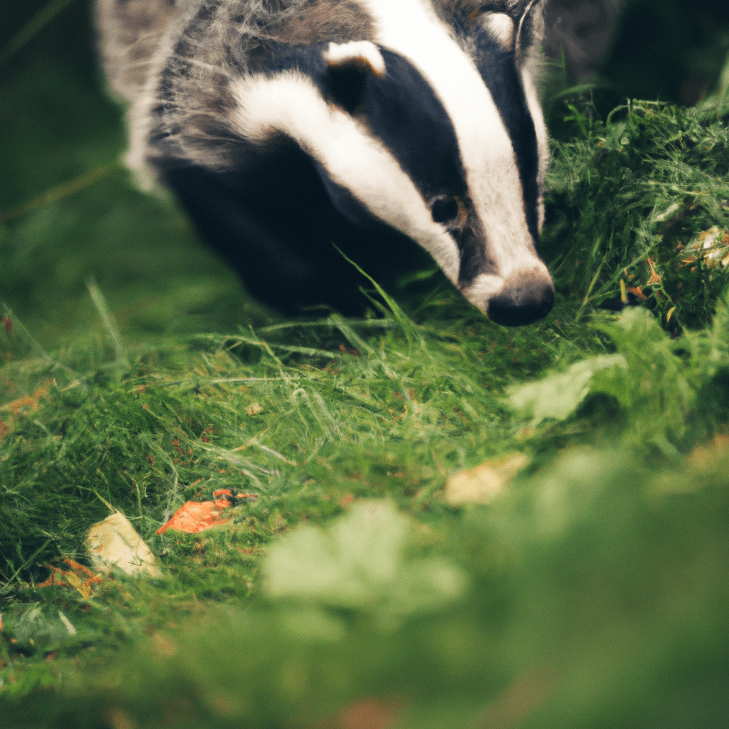 Photo: A curious badger explores a garden, searching for its next meal.. Sigma 85 mm f/1.4. No text.