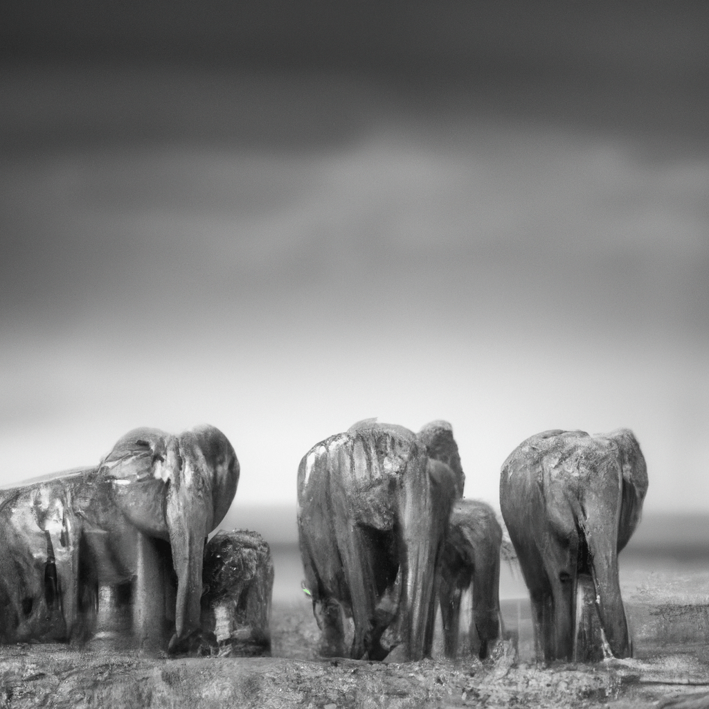 2 - [A captivating photo of a family of elephants gracefully moving across a vast savannah, showcasing the profound impact of climate change on wildlife and their migratory patterns]. Sigma 85 mm f/1.4. No text.. Sigma 85 mm f/1.4. No text.