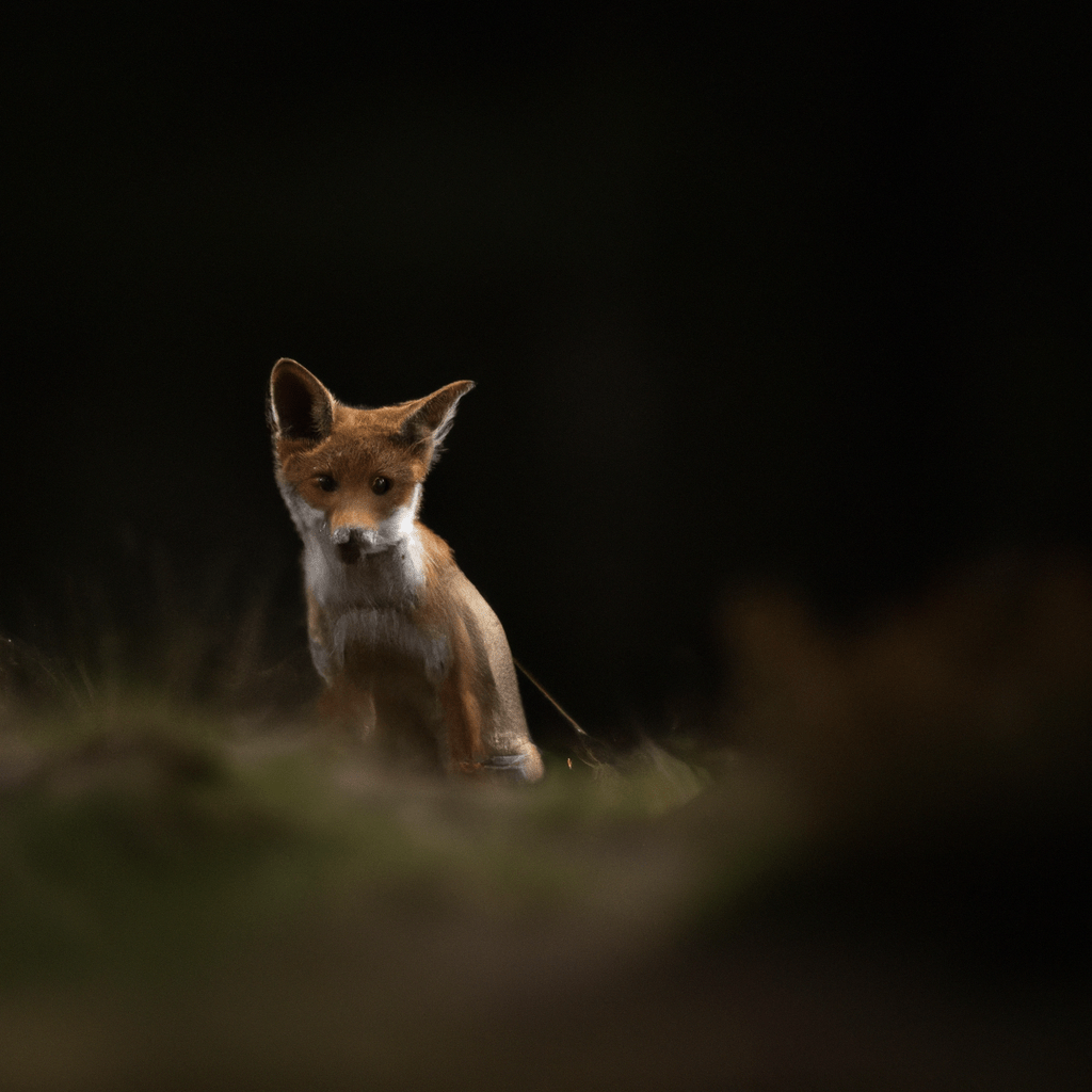 2 - A fox lurking in the shadows, showcasing its impressive hunting skills amidst the wilderness. Nikon 200mm f/2.8. No text.. Sigma 85 mm f/1.4. No text.
