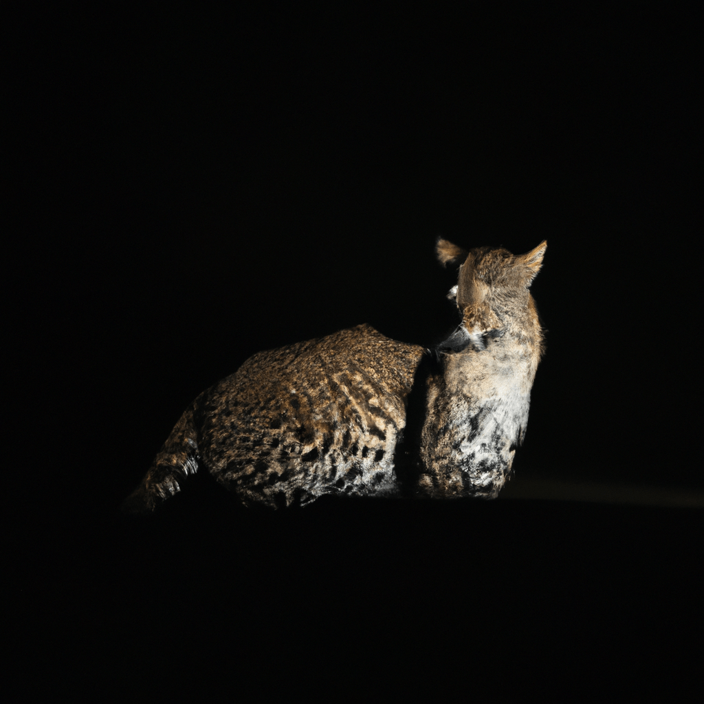 2 - A photo of a rare spotted leopard captured by a wildlife camera at night. Sigma 85 mm f/1.4. No text.. Sigma 85 mm f/1.4. No text.