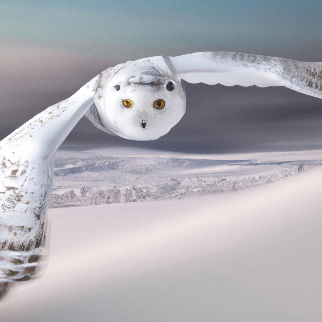3 - [A breathtaking photo of a snowy owl gracefully soaring through the snowy landscape, captured by a well-placed camera trap]. Witness the elegance and freedom of these Arctic beauties as they navigate their wintry habitat. Sigma 85 mm f/1.4. No text.. Sigma 85 mm f/1.4. No text.