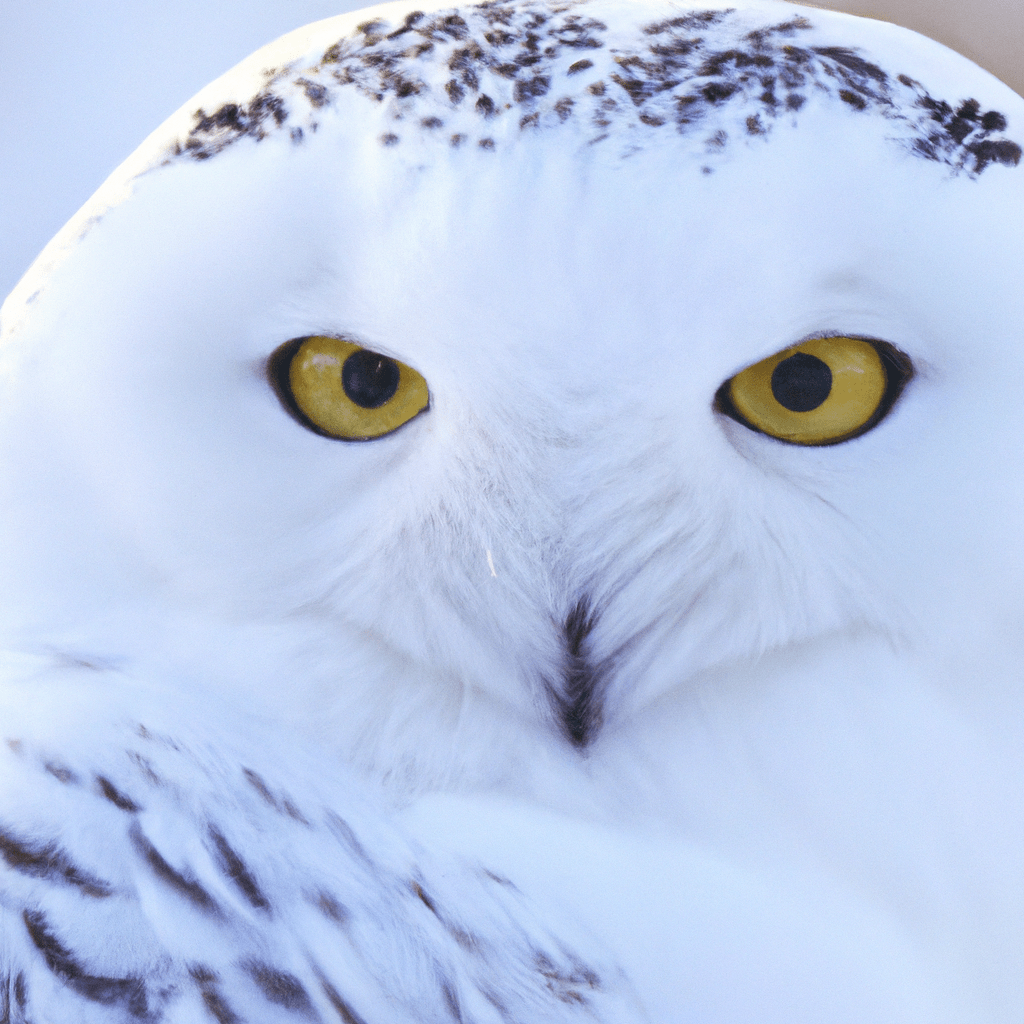 2 - [A close-up photo of a snowy owl in its natural habitat, captured by a motion-activated camera]. Witness the captivating moments of these majestic Arctic creatures as they go about their daily activities, thanks to the invaluable insights gained from the use of our photo traps.. Sigma 85 mm f/1.4. No text.