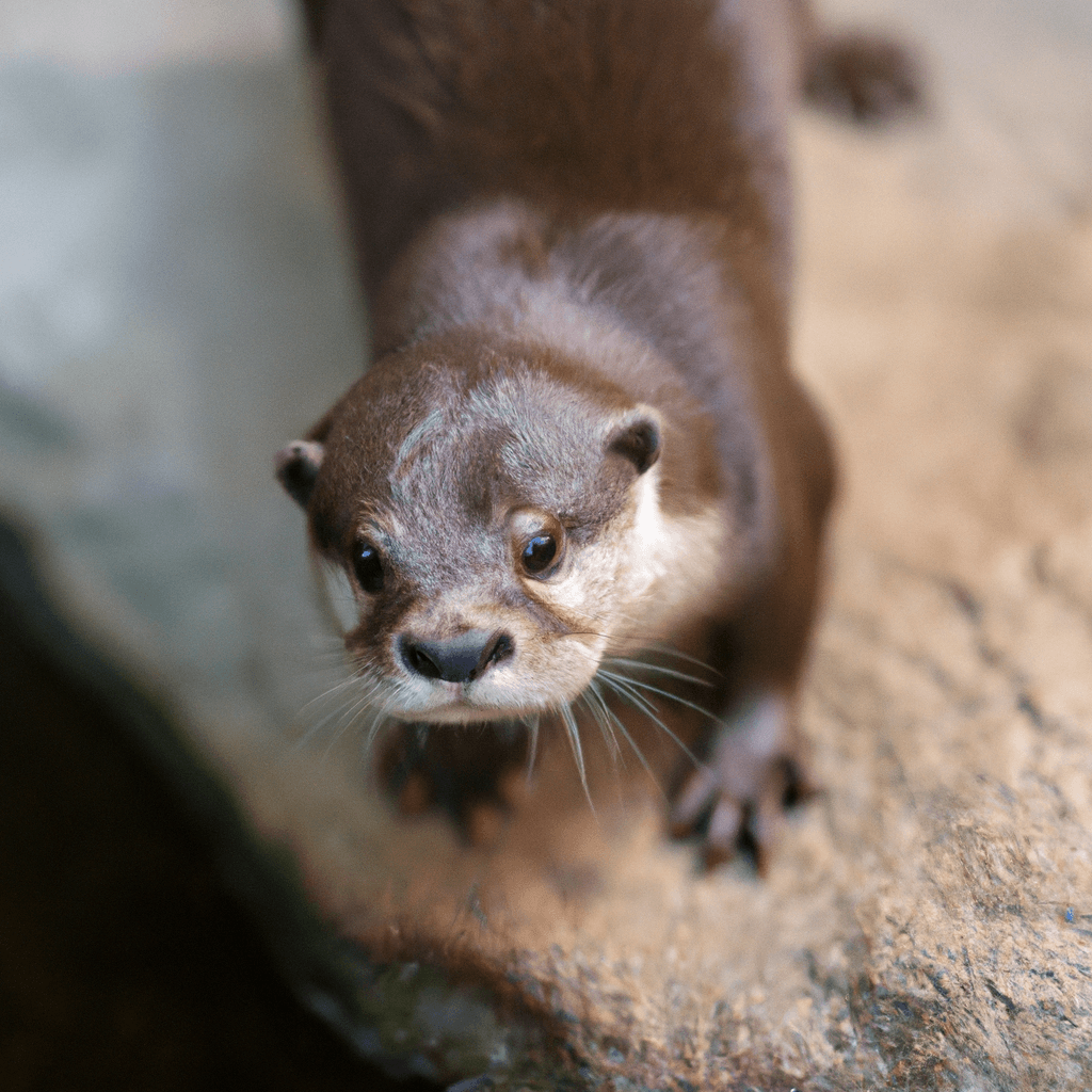 PHOTO: An adaptable otter exploring a new environment in captivity, showcasing its ability to adjust to different surroundings. Sigma 85 mm f/1.4. No text.. Sigma 85 mm f/1.4. No text.