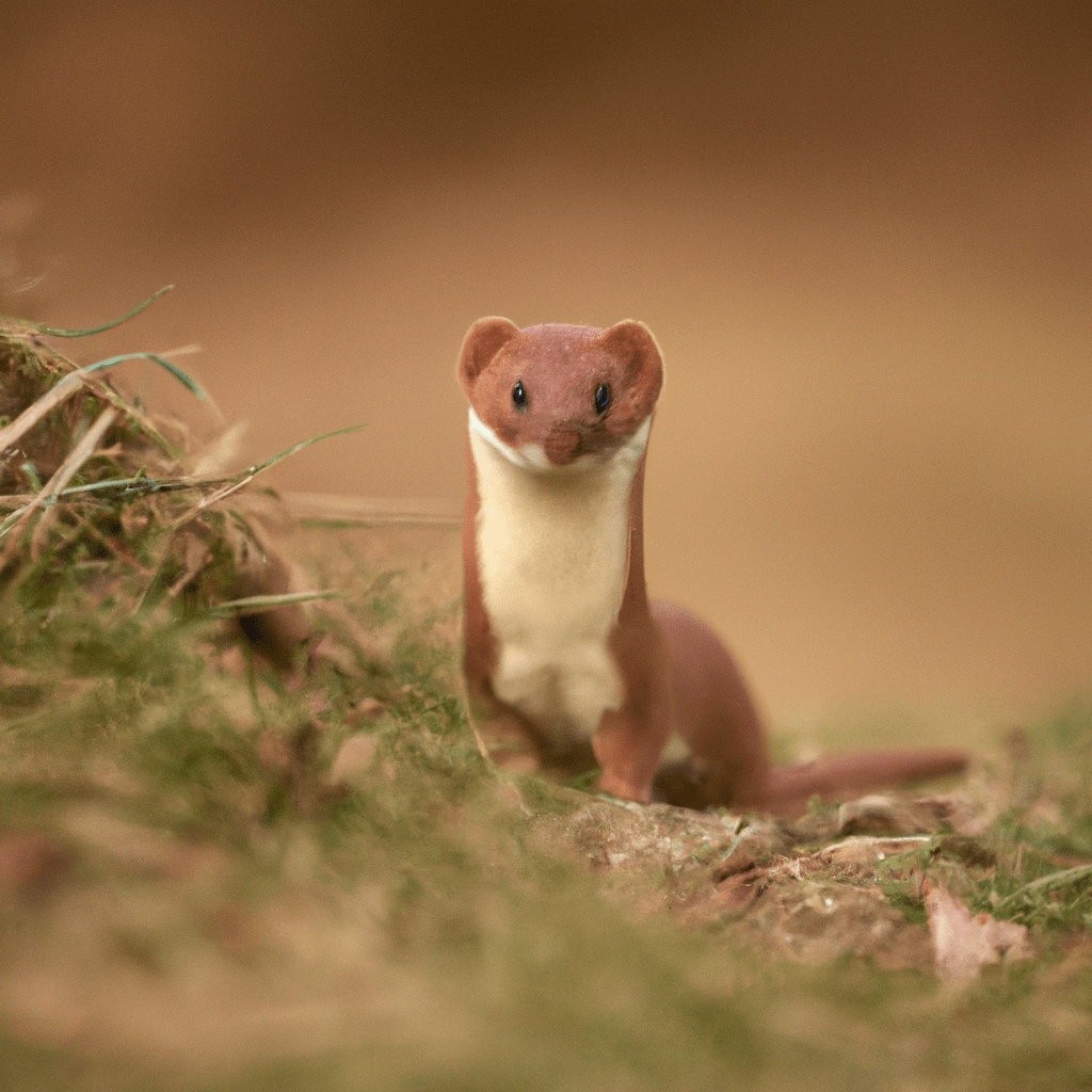 A photo capturing the adaptability of weasels in changing climates, showcasing their shift in prey and hunting strategies.. Sigma 85 mm f/1.4. No text.