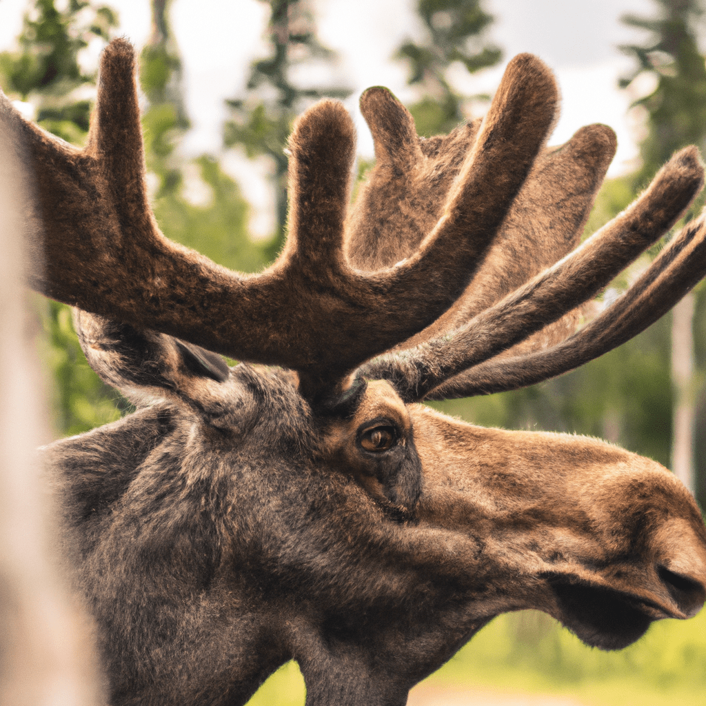 3 - [Image: A stunning close-up of a moose displaying its intricate antlers in the wilderness]. Nikon 50 mm f/1.8. No text.. Sigma 85 mm f/1.4. No text.
