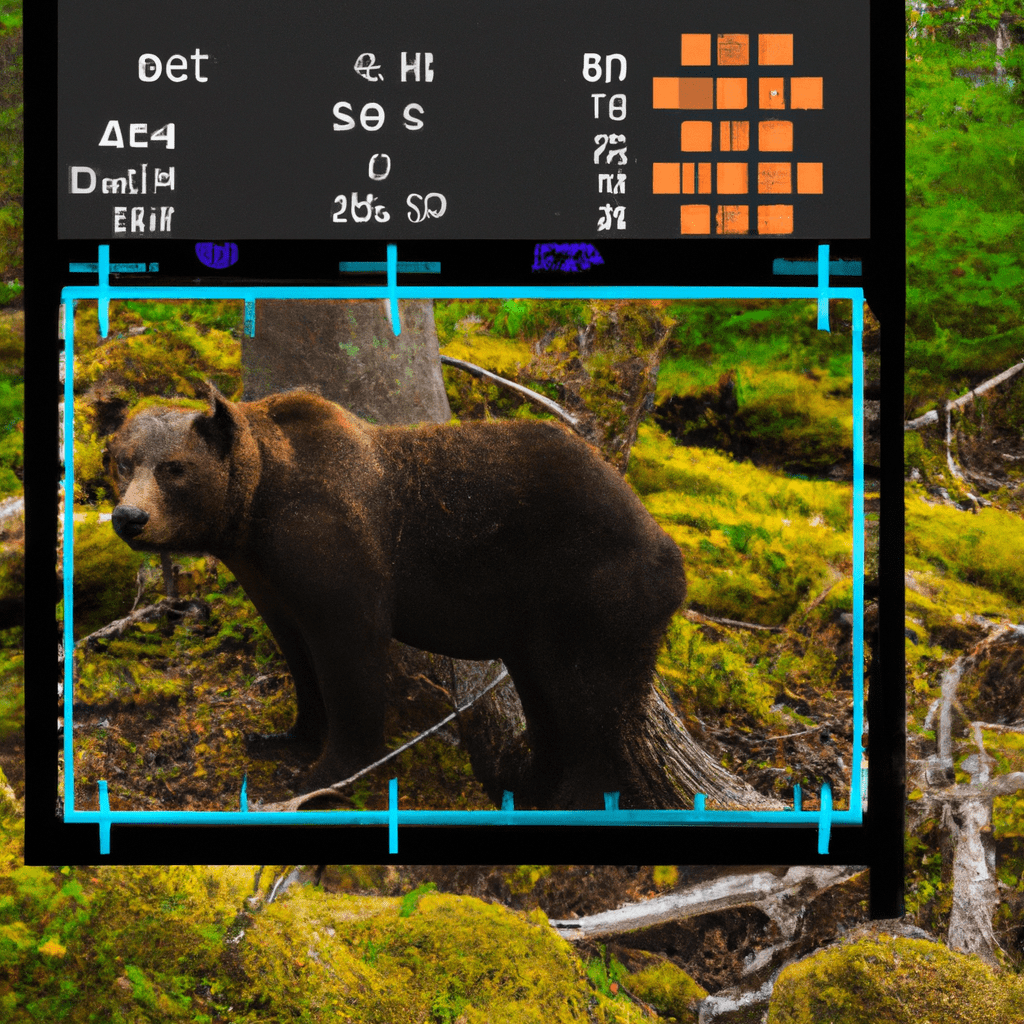 2 - A camera trap capturing an image of a bear in its natural habitat, providing valuable data on bear population and migration. Canon 70-200mm f/2.8 lens. No text.. Sigma 85 mm f/1.4. No text.