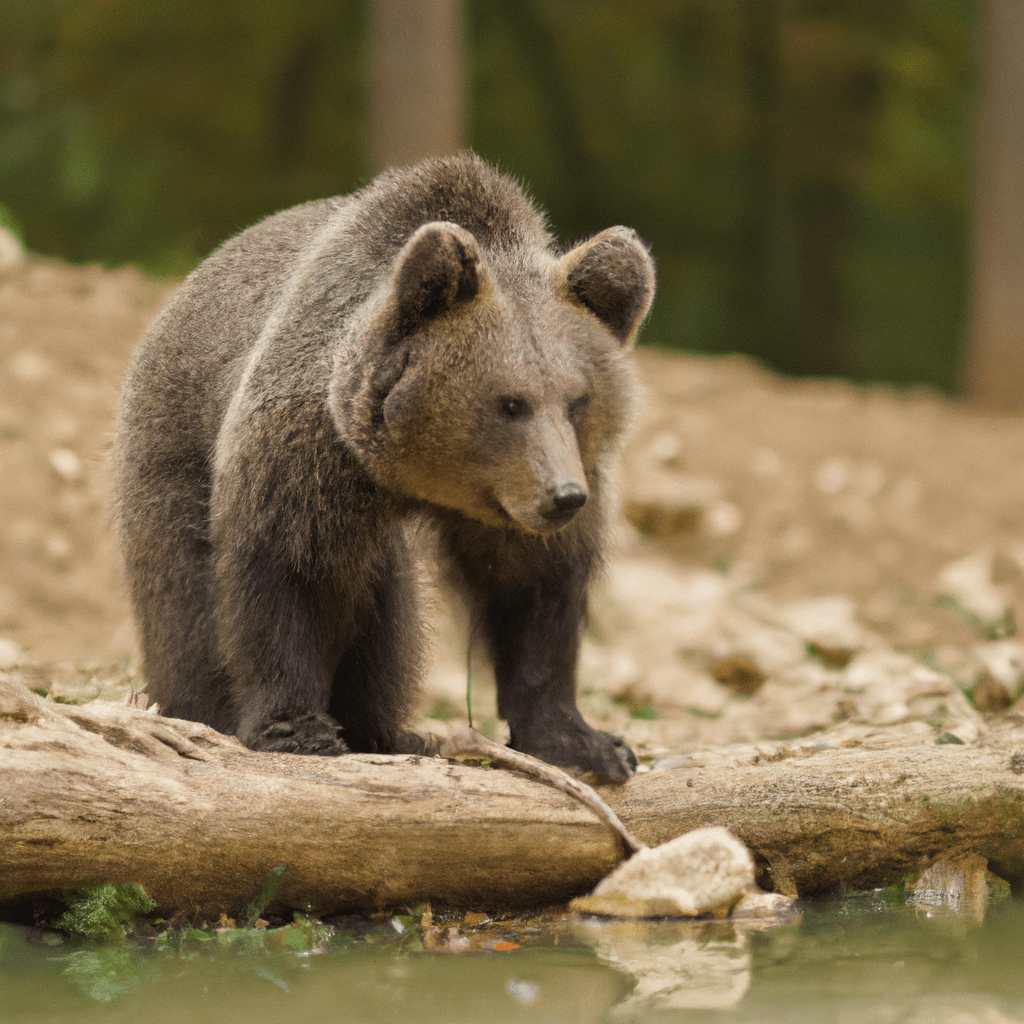 [FOTKA] - Medvěd sledován fotopastí ve svém přirozeném prostředí, umožňuje data o populaci a migraci medvědů.. Sigma 85 mm f/1.4. No text.