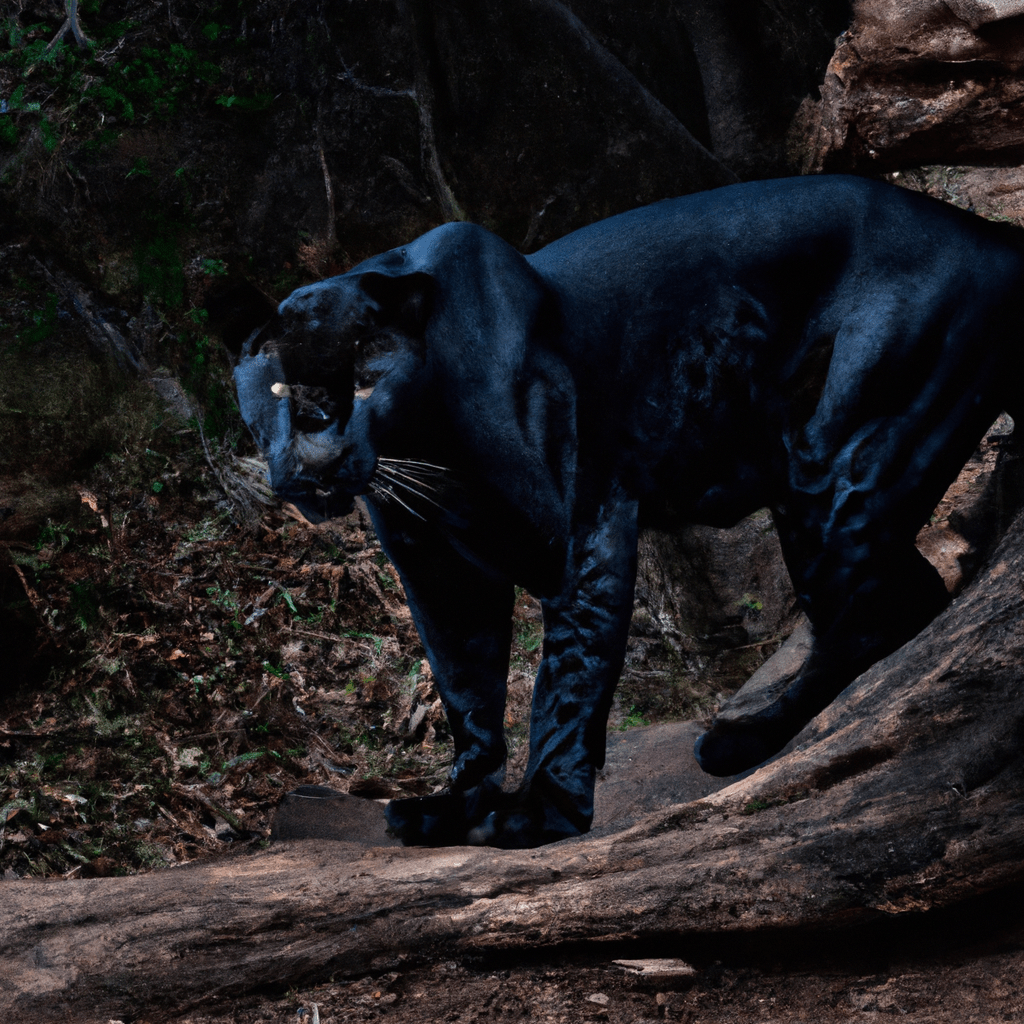 2 - PHOTO: A stunning black leopard captured by a discreet camera trap, revealing its elusive nature and captivating beauty. Nikon D850. No text.. Sigma 85 mm f/1.4. No text.