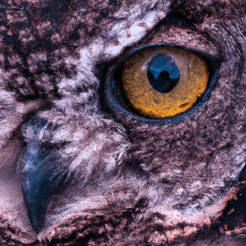 4 - A stunning close-up of a burnt owl, displaying its mesmerizing patterns and vibrant colors. Canon 50 mm f/1.8. No text.. Sigma 85 mm f/1.4. No text.
