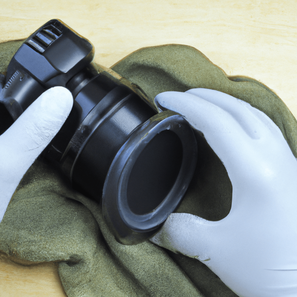 Photo: Cleaning a wildlife camera with a soft cloth to ensure its proper functioning and longevity.. Sigma 85 mm f/1.4. No text.