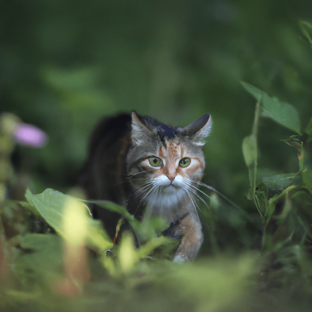2 - A discreet hidden camera captures a wild cat in its natural habitat, allowing scientists to observe their behavior without disruption.. Sigma 85 mm f/1.4. No text.