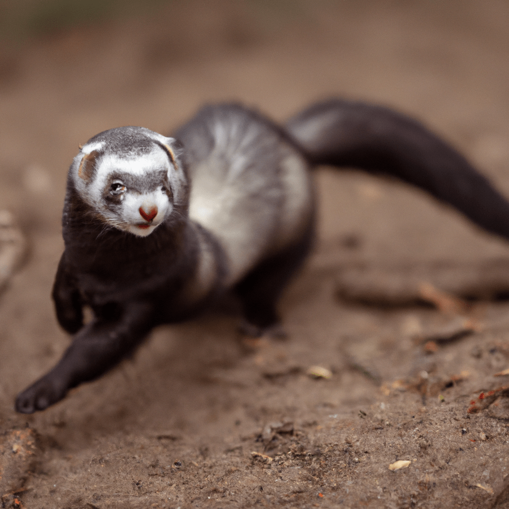 2 - [A clever ferret showcasing its expert hunting skills, using its agility and sharp teeth to outsmart its prey in the wild.]. Nikon 50mm f/1.8. No text.. Sigma 85 mm f/1.4. No text.
