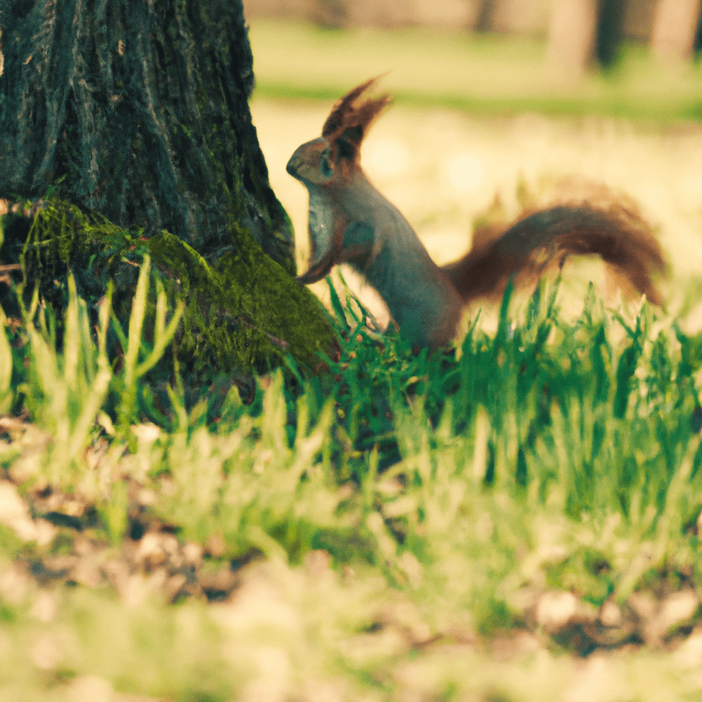 [Photo: Curious squirrel caught on camera, revealing its secret life.]. Sigma 85 mm f/1.4. No text.