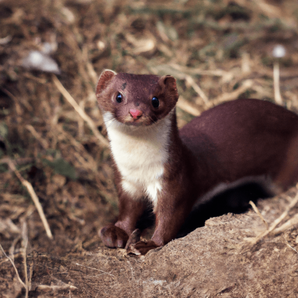 2 - [A curious weasel peers out from its underground burrow, its bright eyes searching for any signs of danger.] Canon 50mm f/1.8. No text.. Sigma 85 mm f/1.4. No text.