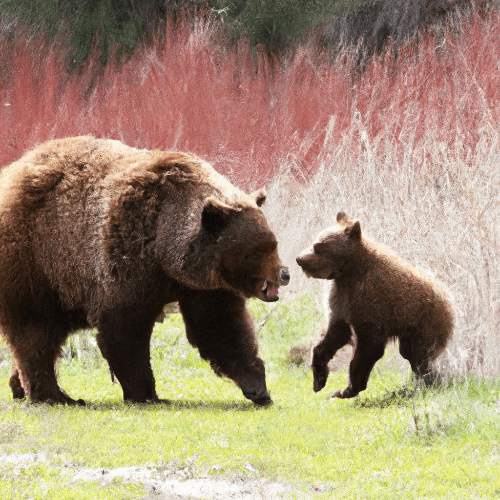 A captivating photo capturing the enchanting moments of bears in their natural habitat, showcasing their incredible parenting and hunting skills as well as their joyful and social nature. Discover the mesmerizing world of these majestic creatures through remote camera shots. Sigma 85 mm f/1.4. No text.. Sigma 85 mm f/1.4. No text.