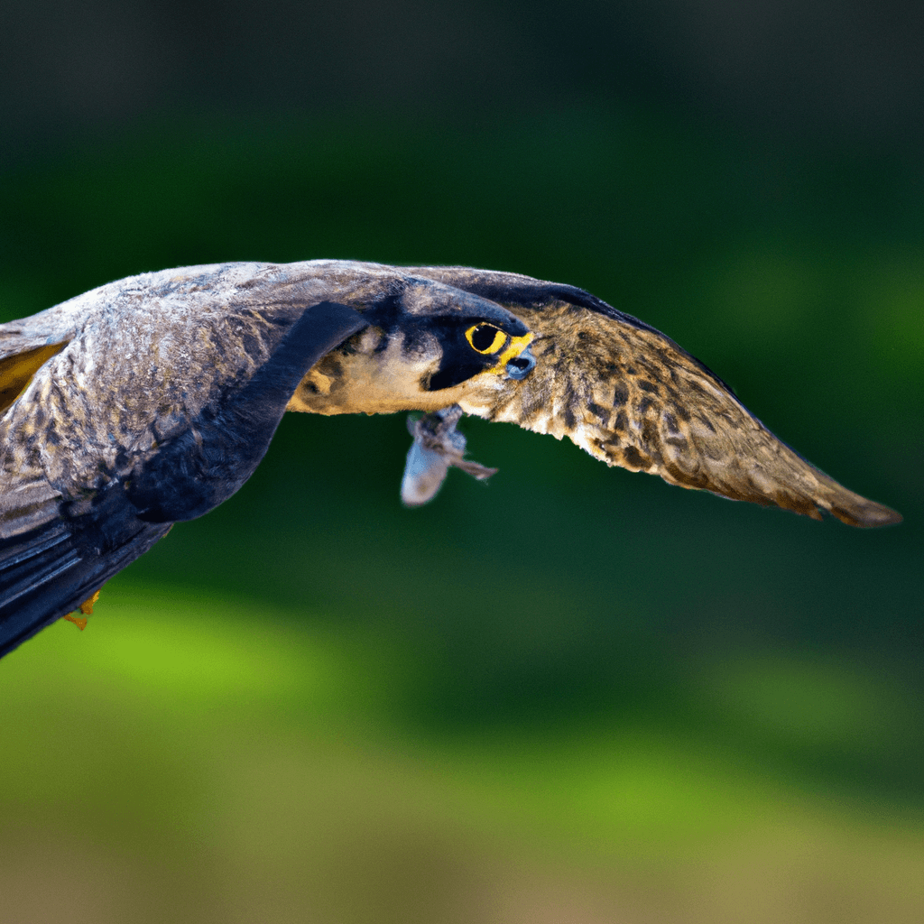 3 - Photo description: A stunning image captures a majestic falcon swooping down to catch its prey, showcasing its incredible speed and agility. Nikon 300 mm f/4.5. No text.. Sigma 85 mm f/1.4. No text.