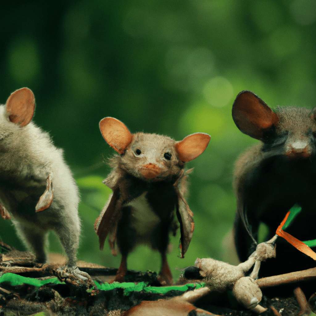 2 - A photograph of a group of small white-toothed creatures standing in a protected forest, symbolizing the importance of conservation efforts. Canon EOS 70D. No text.. Sigma 85 mm f/1.4. No text.
