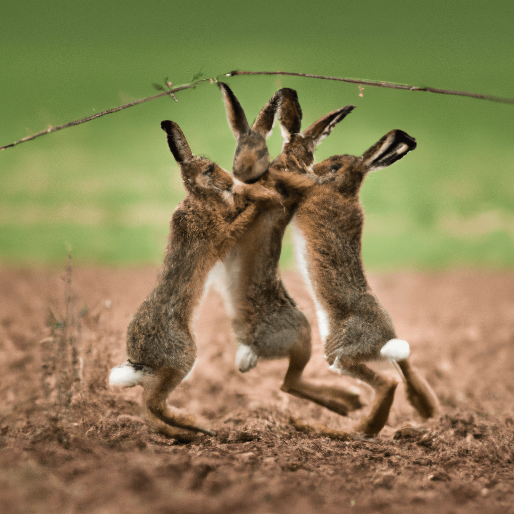 3 - [Photograph] A group of hares joining forces to overcome obstacles, demonstrating their incredible agility and teamwork. Lens used: Sigma 70-200mm f/2.8. No text. Sigma 85 mm f/1.4. No text.. Sigma 85 mm f/1.4. No text.