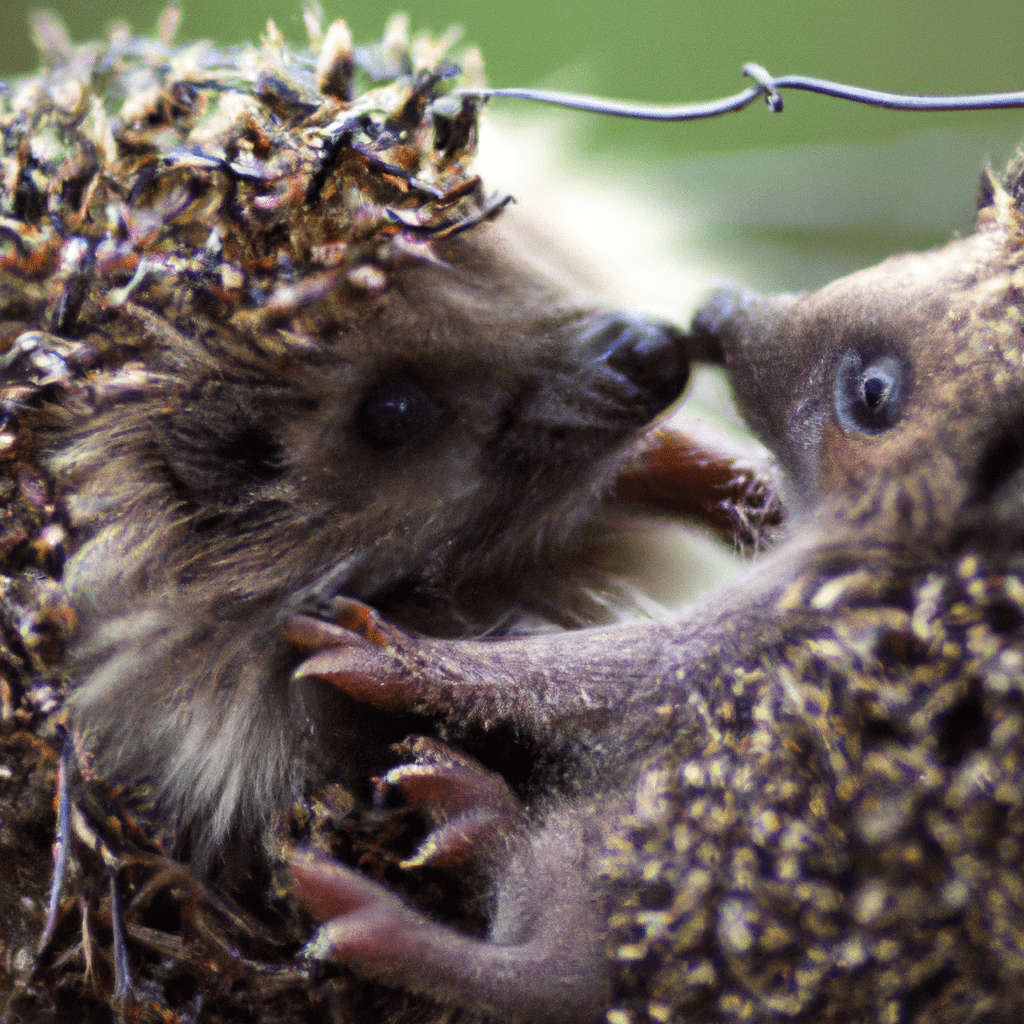 3 - [Image: A young hedgehog freeing its mother from a tangled net, showcasing the incredible bond between them.] Sigma 85 mm f/1.4. No text.. Sigma 85 mm f/1.4. No text.