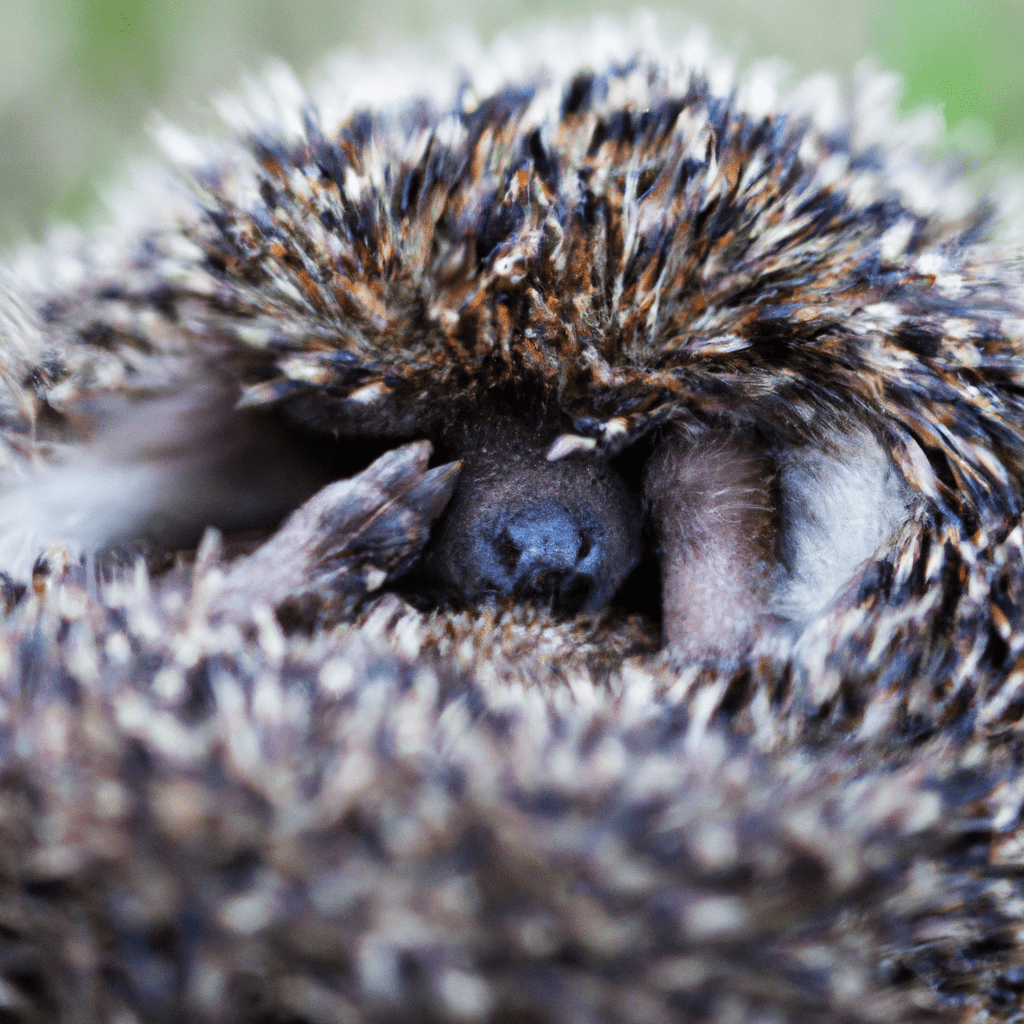 2 - [Image: A close-up photo of a hedgehog curled up in a protective ball, showcasing its defensive tactics in the wild.] Sigma 85 mm f/1.4. No text.. Sigma 85 mm f/1.4. No text.