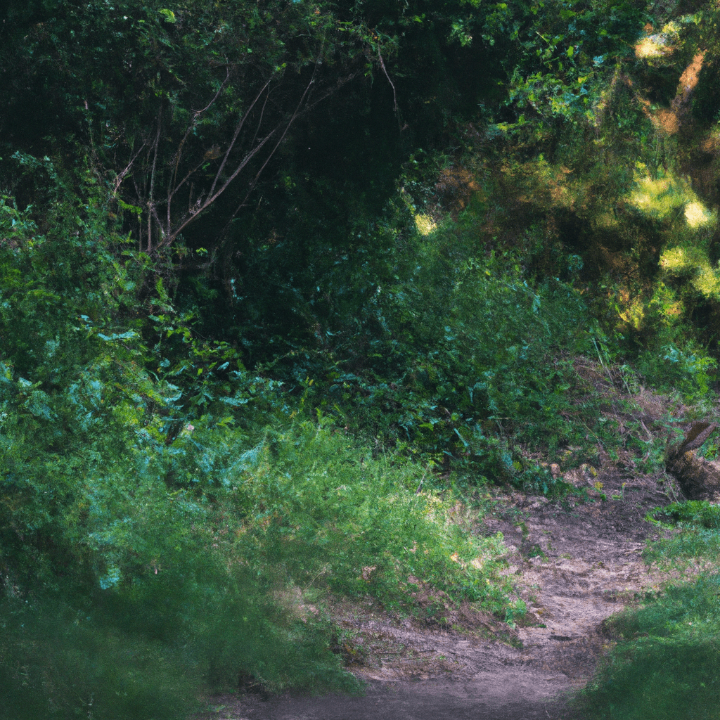 PHOTO: A hidden trail leading through dense vegetation, the perfect spot to capture elusive moments of the rare hare's behavior.. Sigma 85 mm f/1.4. No text.