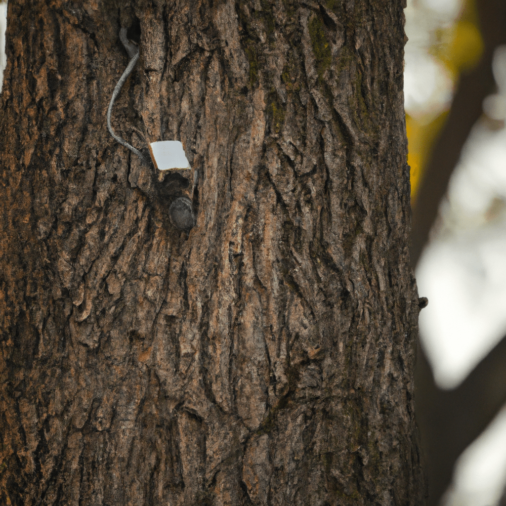 4 - [Image: A hidden camera securely attached to a tree, capturing wildlife in their natural habitat while respecting privacy and avoiding illegal use]. Sigma 85 mm f/1.4. No text.. Sigma 85 mm f/1.4. No text.