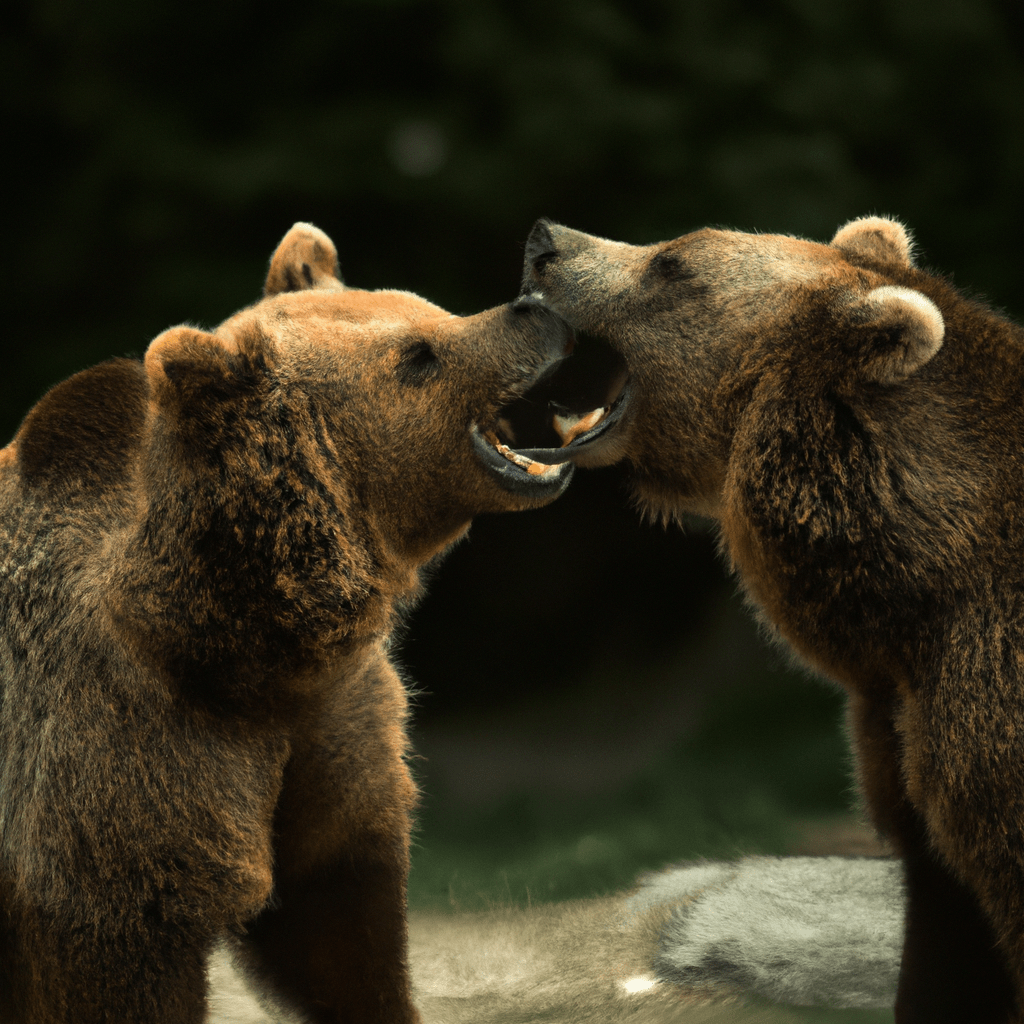 2 - A mesmerizing photo capturing the intense battles between male bears for territorial dominance, showcasing their impressive strength and natural instincts. Sigma 85 mm f/1.4. No text.. Sigma 85 mm f/1.4. No text.