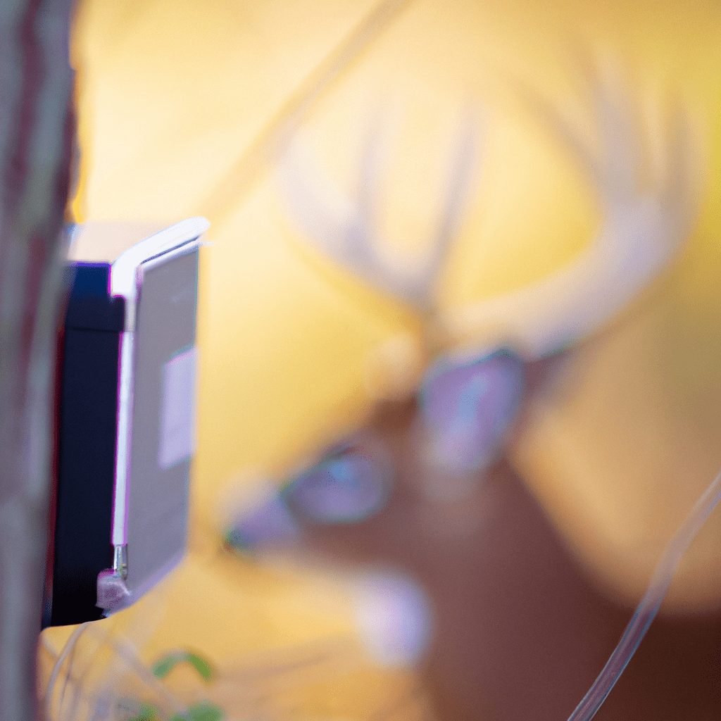 A photo of a mini trail camera capturing a stunning image of a deer in its natural habitat. [Nature's beauty at its finest!]. Sigma 85 mm f/1.4. No text.. Sigma 85 mm f/1.4. No text.