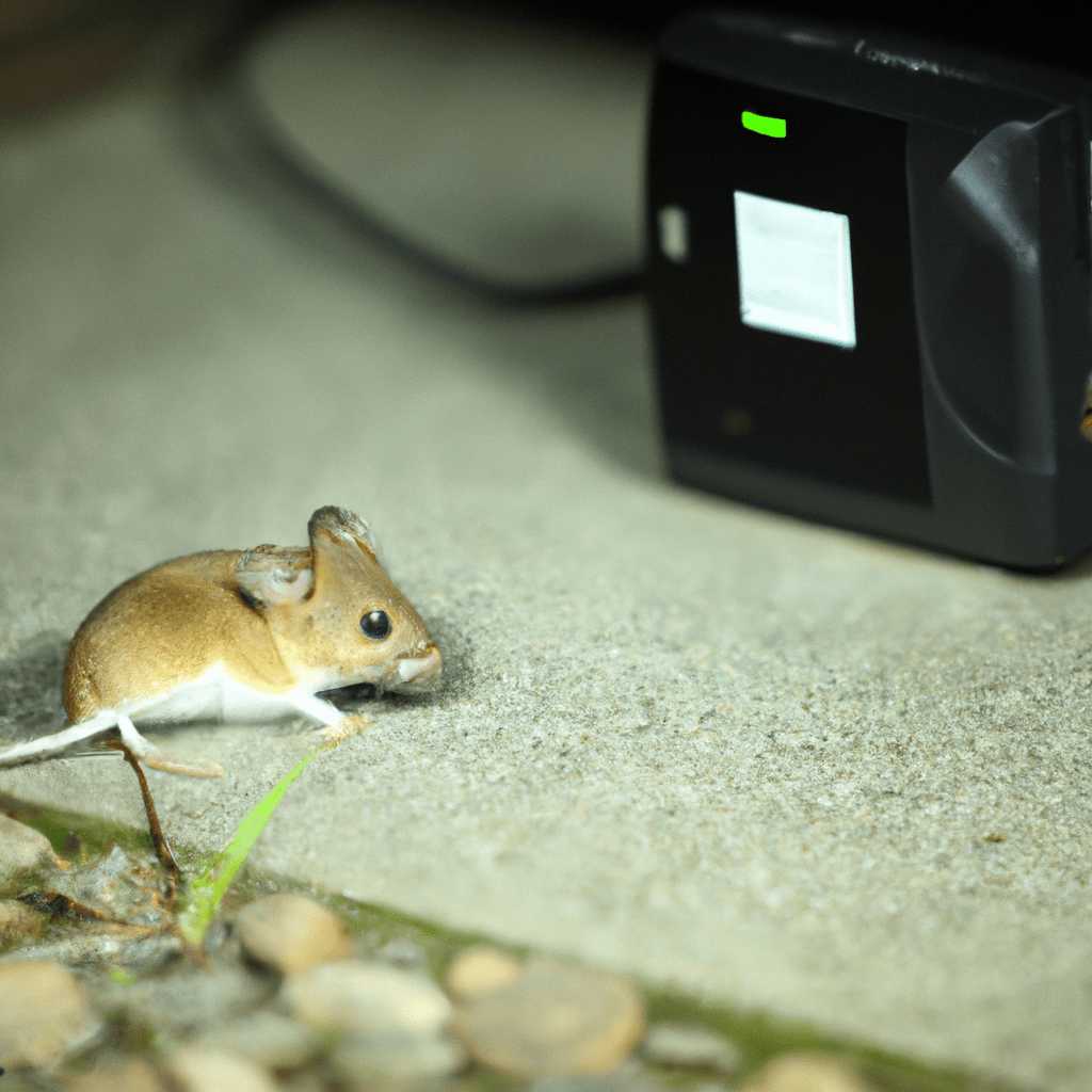 2 - [A photo captured by a motion sensor activated camera, revealing the natural behavior and habitats of mice in their ecosystem.]. Sigma 85 mm f/1.4. No text.