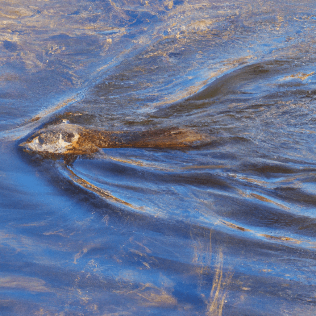 2 - A photo captured by a motion sensor camera showing a muskrat gracefully swimming in its natural habitat, providing valuable insights into their behavior and territory. Sony RX100 V. #wildlife. Sigma 85 mm f/1.4. No text.