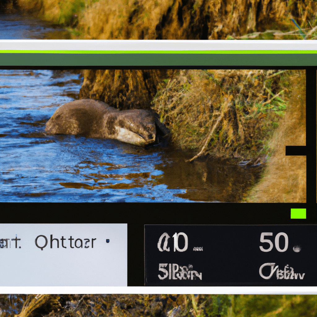 2 - A photo of an otter captured by a wildlife camera at a river, revealing the vital role of phototraps in monitoring their response to climate change and understanding the impact on the ecosystem. Sigma 85 mm f/1.4. No text.. Sigma 85 mm f/1.4. No text.