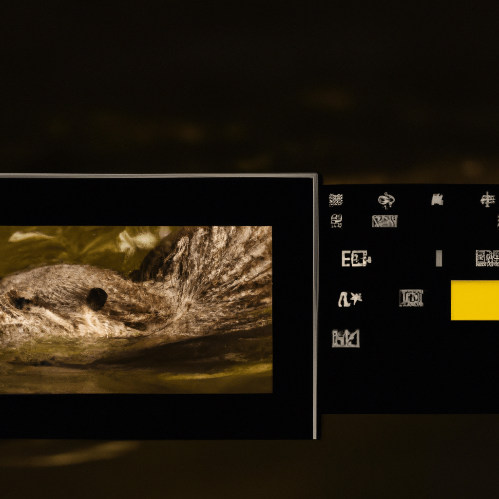 2 - [A photo of a wildlife camera capturing a clear and detailed image of an otter swimming in a river at night.] Nikon D850.. Sigma 85 mm f/1.4. No text.