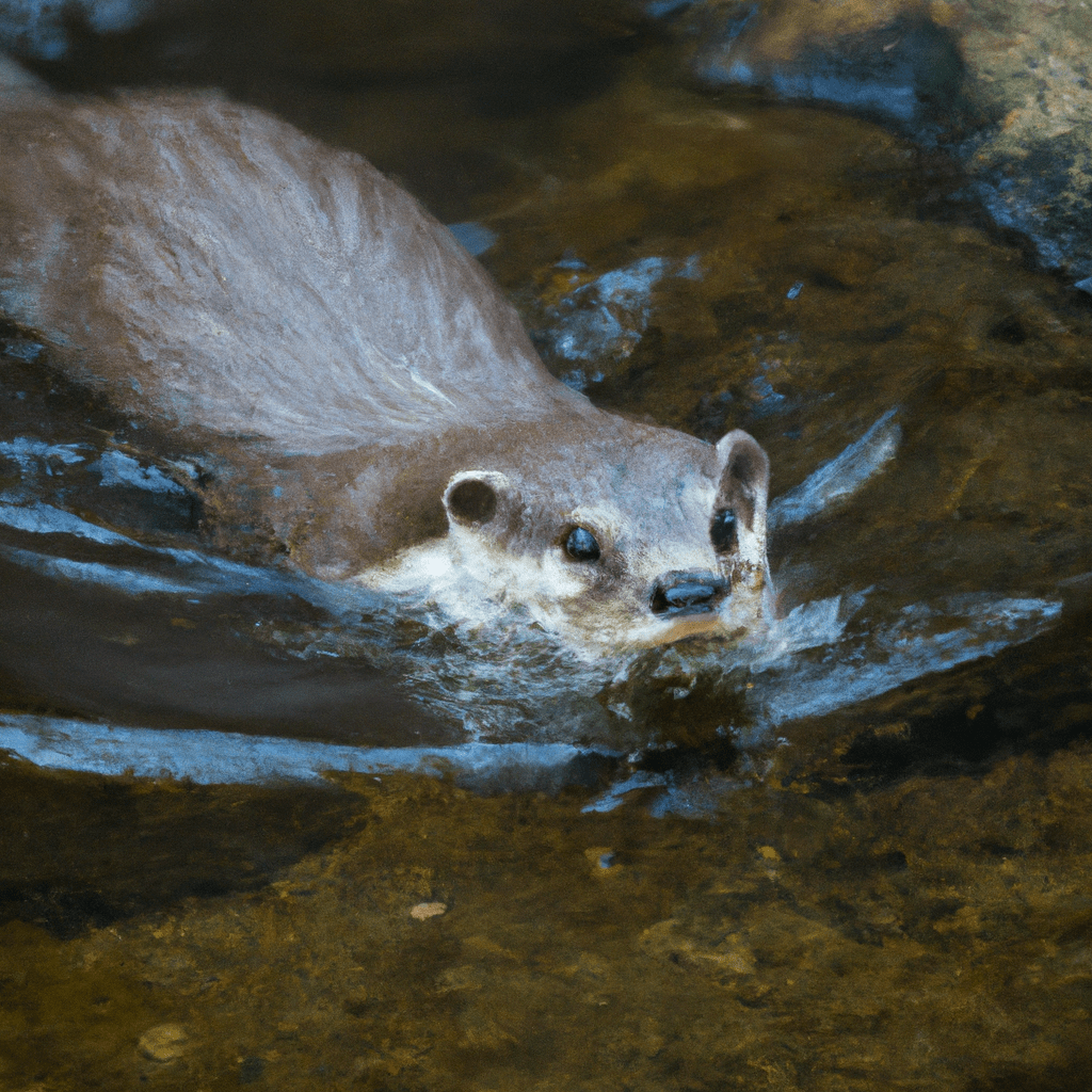 3 - [Photo: An otter gracefully swimming through a winding river, showcasing its natural habitat and aquatic agility.]. Sigma 85 mm f/1.4. No text.. Sigma 85 mm f/1.4. No text.
