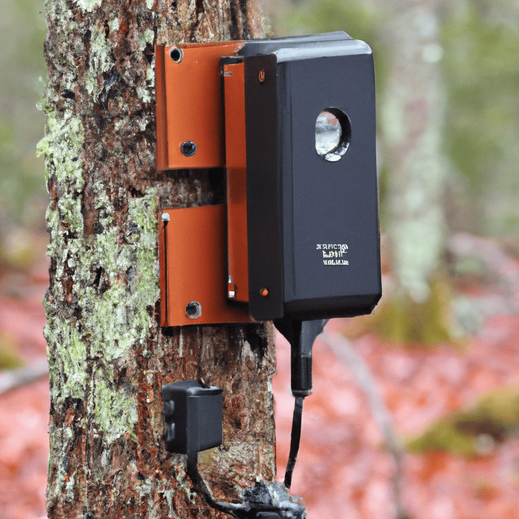 A photo showcasing the Evolveo Strongvision wildlife camera's ability to connect to an external power source, providing greater flexibility and long-term operation. This feature sets it apart from the competition, allowing easy and reliable powering regardless of electrical availability. Sigma 85 mm f/1.4. No text.. Sigma 85 mm f/1.4. No text.