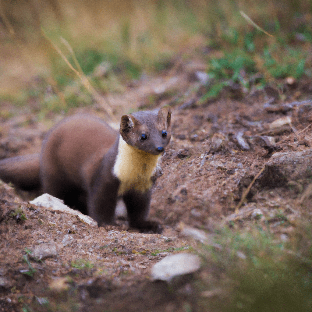 This photo captures a rock marten exploring its natural habitat, providing valuable insights for its conservation.. Sigma 85 mm f/1.4. No text.