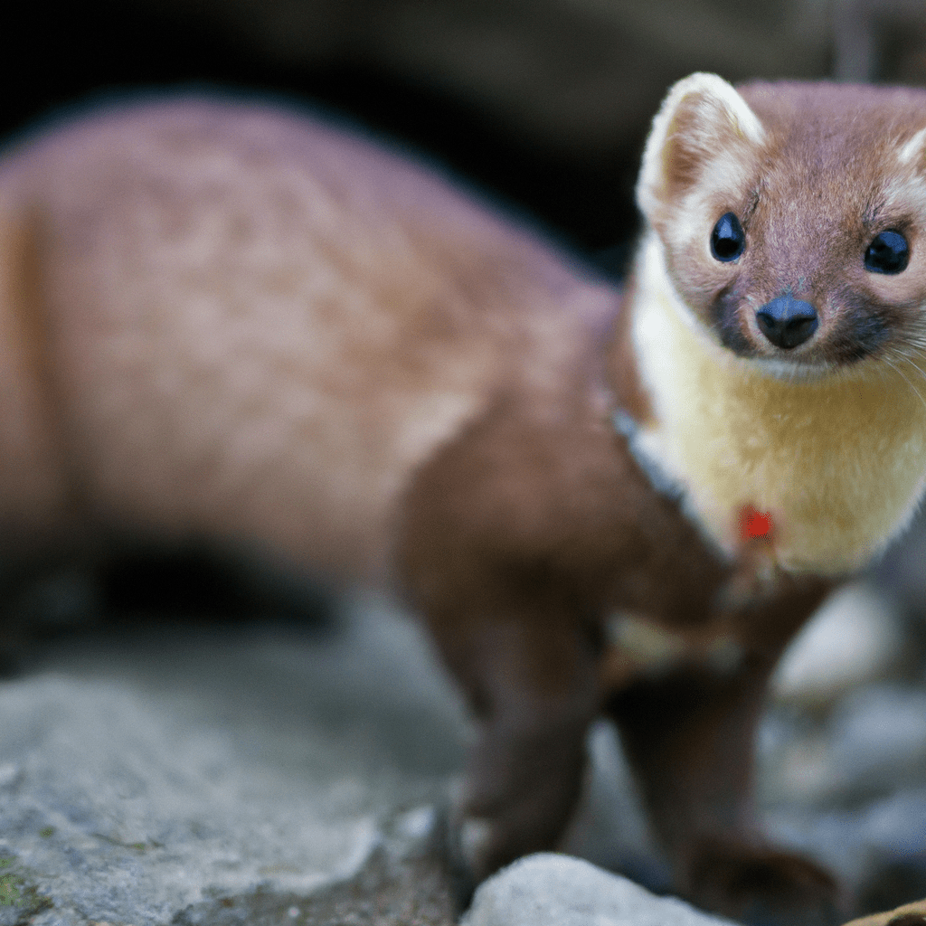 2 - [Rock weasel with its distinctive mask and sleek fur]. Sigma 85mm f/1.4. No text.. Sigma 85 mm f/1.4. No text.