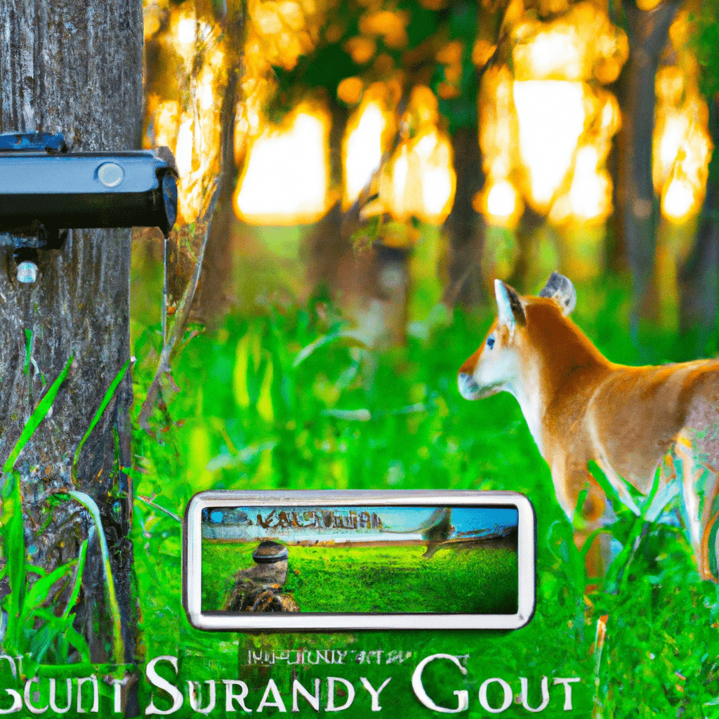 3 - A photo showcasing the ScoutGuard trail camera capturing a mesmerizing wildlife moment in the midst of nature's beauty. Sigma 85 mm f/1.4. No text.. Sigma 85 mm f/1.4. No text.