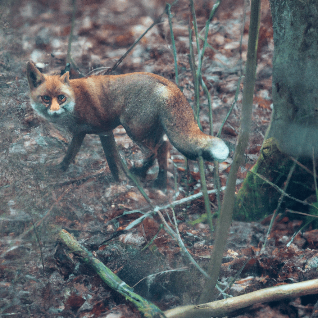 A fox camouflaged in its surroundings, using its adaptable coat and stealthy movements to stay hidden from predators. Sigma 85 mm f/1.4. No text.. Sigma 85 mm f/1.4. No text.