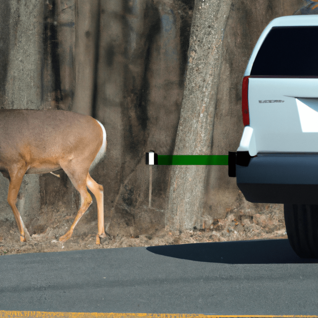 A car-mounted wildlife camera captures a clear image of a suspicious individual near a parked vehicle.. Sigma 85 mm f/1.4. No text.