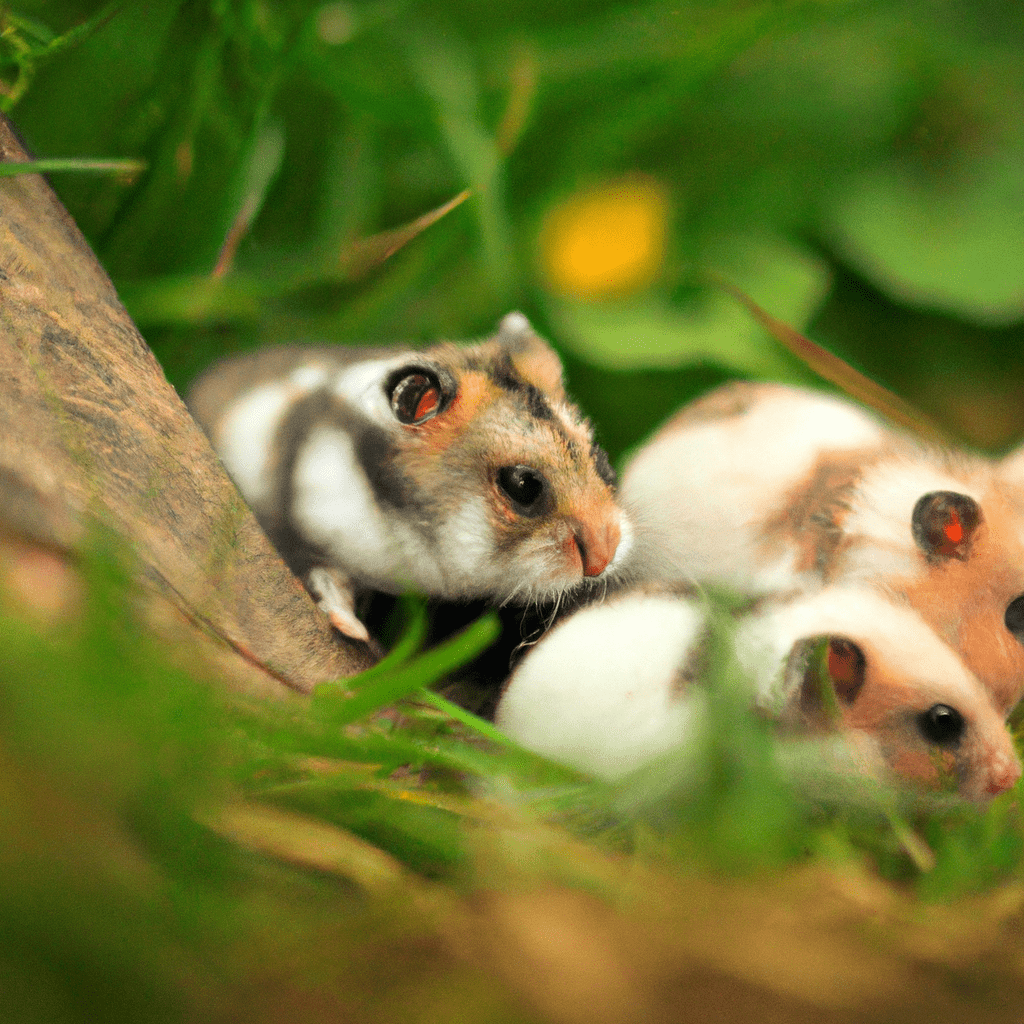 2 - [Photo: A group of tiny hamsters showcasing their incredible camouflage skills in a diverse natural environment. Sigma 85 mm f/1.4. No text.]. Sigma 85 mm f/1.4. No text.