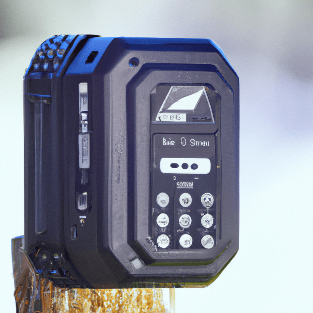 A photo of a WK 8 A1 trail camera capturing detailed images and videos, ensuring maximum security for your property.. Sigma 85 mm f/1.4. No text.