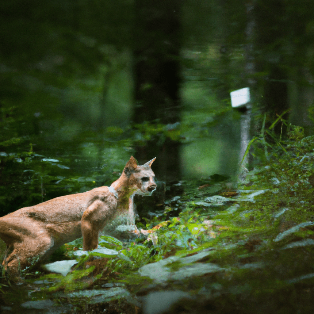 A trail camera set up in a dense forest captures a wild cat prowling through the undergrowth, providing valuable insights into their elusive behavior. Sigma 85 mm f/1.4. No text.. Sigma 85 mm f/1.4. No text.