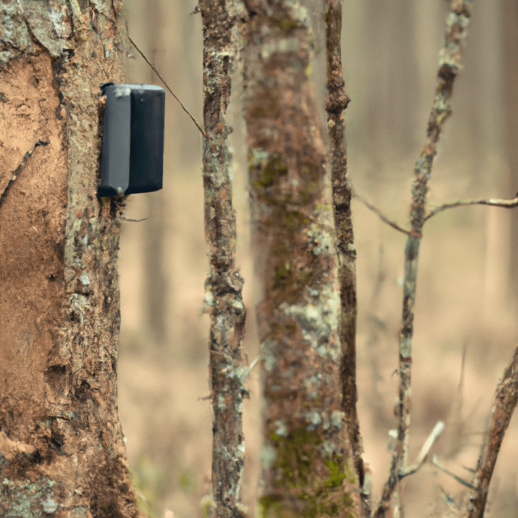 2 - [Strategic placement of a trail camera in a wildlife habitat]. Capture rare species in their natural environment.. Sigma 85 mm f/1.4. No text.
