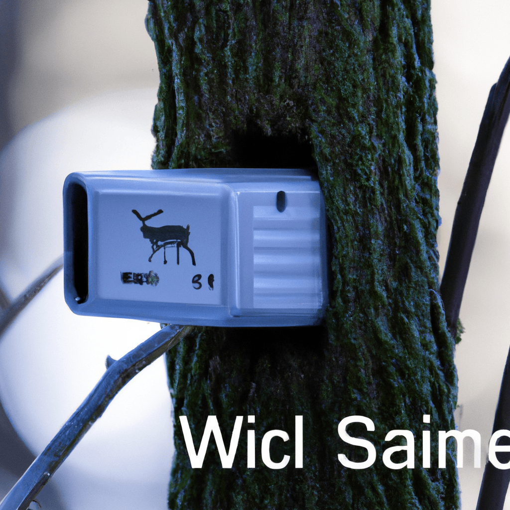 2 - A photo of a well-hidden WiFi trail camera capturing wildlife with a stunning clarity.. Sigma 85 mm f/1.4. No text.