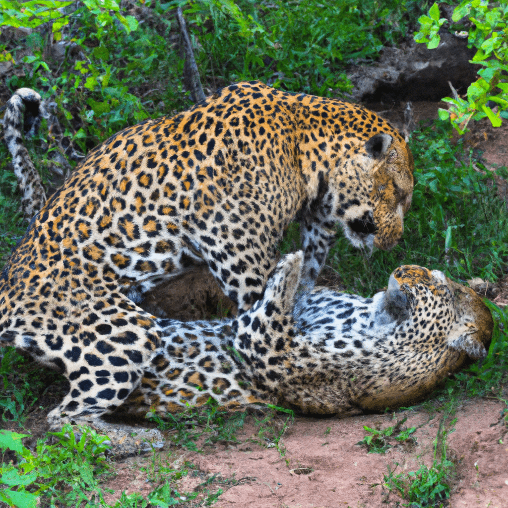 3 - PHOTO: An intimate and rare moment captured by a camera trap, showcasing a wild leopard engaging in a territorial dispute with another predator in the African wilderness. Nikon D850. Sigma 85 mm f/1.4. No text.. Sigma 85 mm f/1.4. No text.
