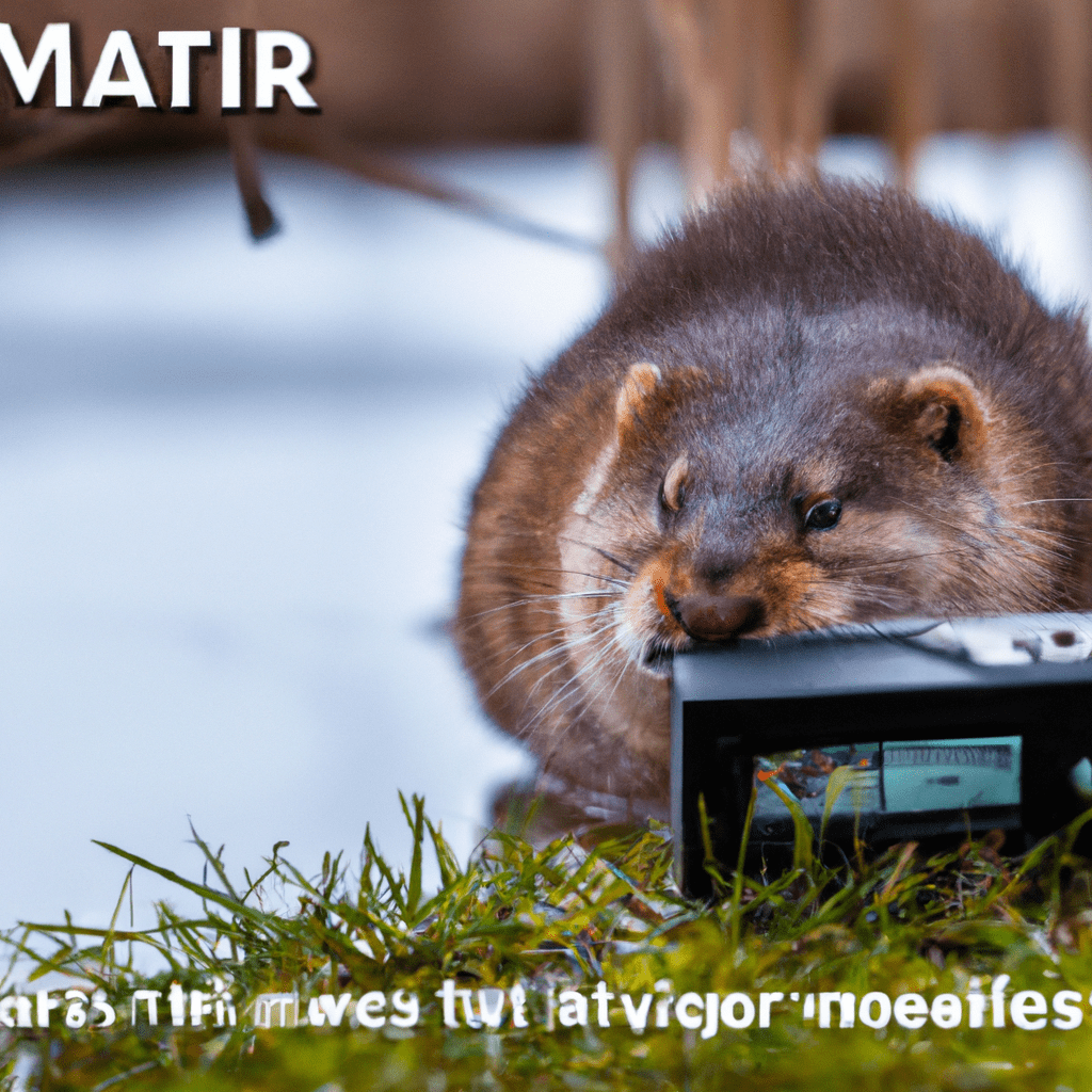2 - [A wildlife camera trap capturing an image of an elusive muskrat, showcasing its remarkable adaptability to climate change.].. Sigma 85 mm f/1.4. No text.