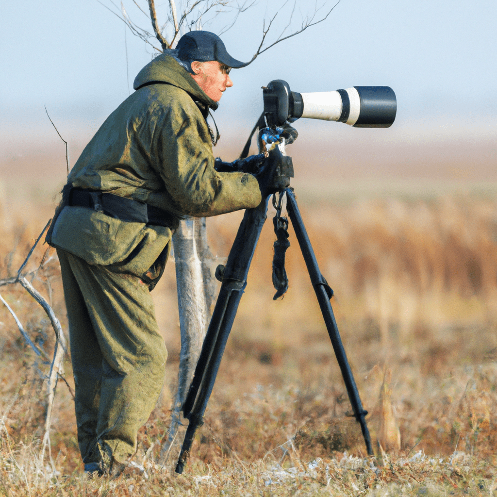 A wildlife enthusiast capturing the perfect moment with the affordable and weather-resistant Model A trail camera. Canon 50 mm f/1.8. No text. Sigma 85 mm f/1.4. No text.. Sigma 85 mm f/1.4. No text.