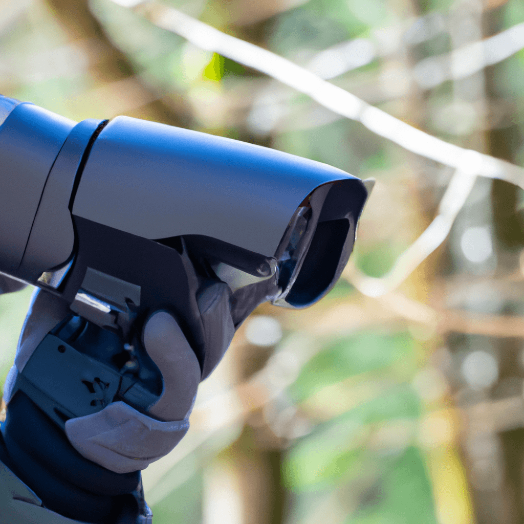 2 - A photo of a wildlife photographer using a trail camera to capture animals in their natural habitat. Sigma 85 mm f/1.4. No text.
3 - A photo of a motion detector on a security camera capturing suspicious activity.. Sigma 85 mm f/1.4. No text.