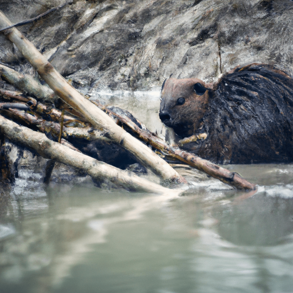 4 - [Photo: A group of beavers building a dam in a peaceful river, working together to create their own habitat and ensure their survival.]. Sigma 85 mm f/1.4. No text.. Sigma 85 mm f/1.4. No text.