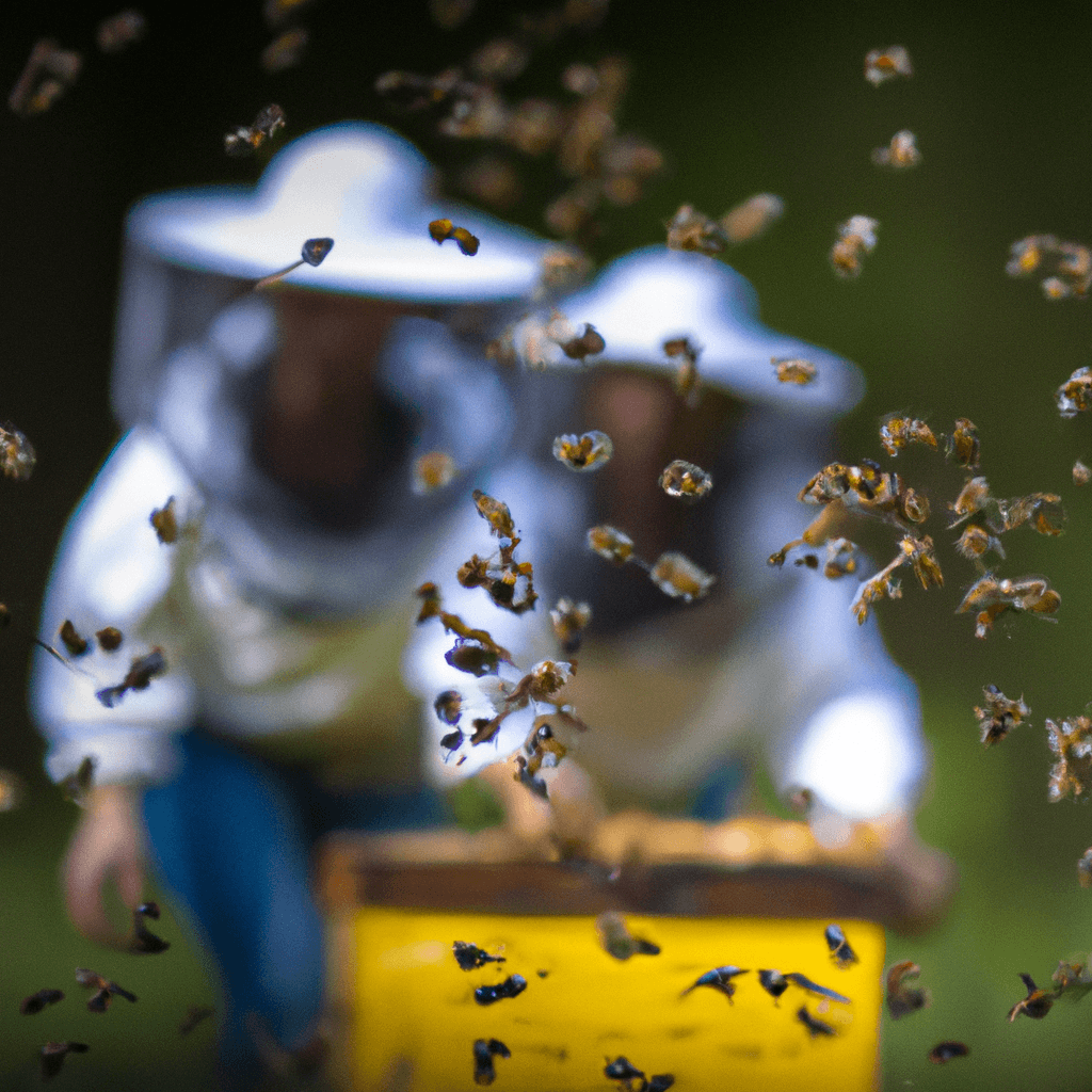 A unique shot capturing the long-tailed beekeepers in action.. Sigma 85 mm f/1.4. No text.
